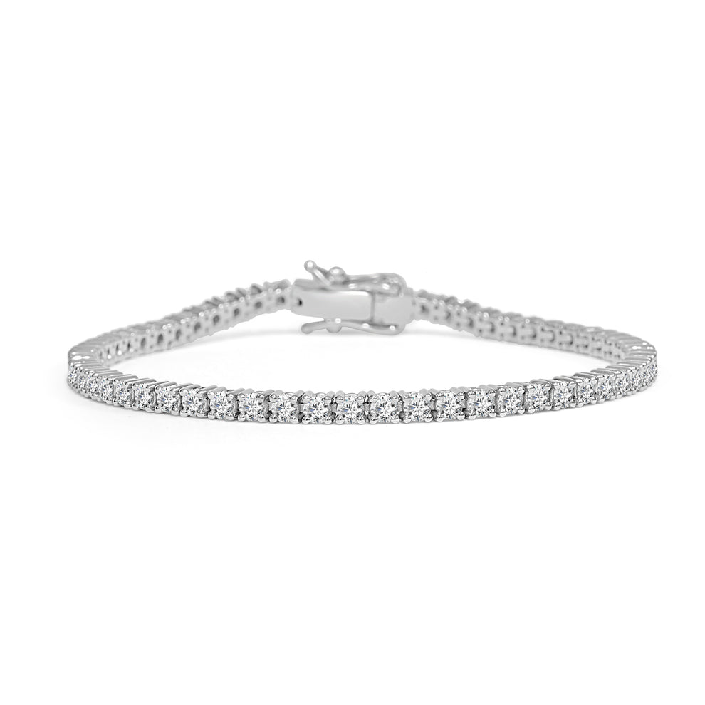 3mm Round Certified Lab Brilliance 18K Gold Tennis Bracelet